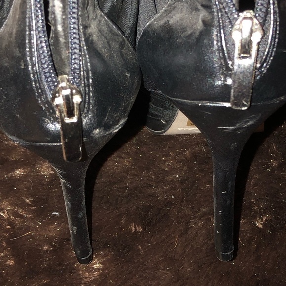 Wild Rose size 10 sheer opentoe platform heels with back zip bootie look - Picture 7 of 8